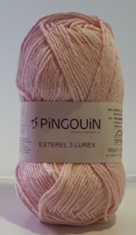 Laine Pingouin Coton Esterel 3 Lurex Rf Rose
